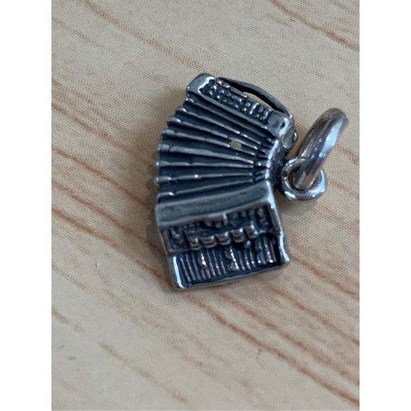 .925 Accordion Sterling Silver Jewelry Charm - Picture 3 of 4